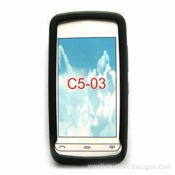 Silicone Skin Case for Nokia C5-03, with Ultra Low Profile Rubber, Washable and Tear-resistant